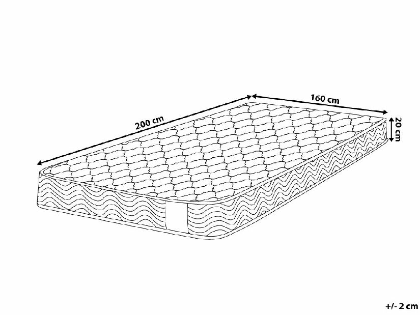 Saltea cu arcuri individuale 160x200 cm BALAR (mediu tare)