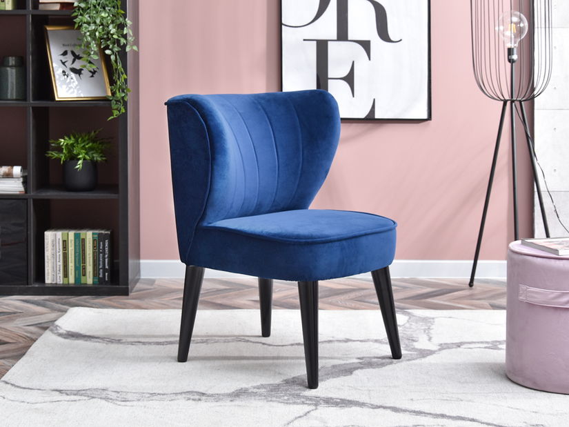 Relaxačné kreslo Arginteno (tmavomodrá + čierna)