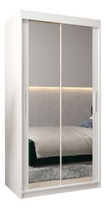 Dulap de haine 100 cm Toki 3 (alb mat + alb mat)