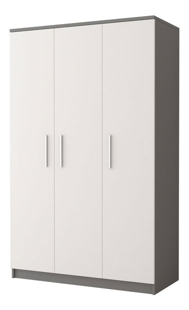 Šatníková skriňa Oleg II (biela + sivá)