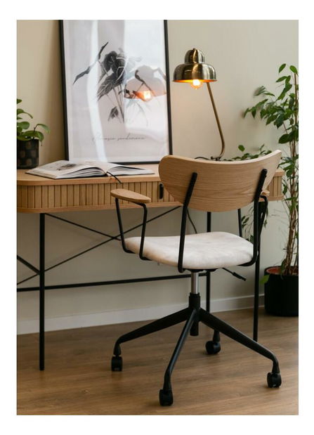 Scaun de birou Flat (bej + negru)