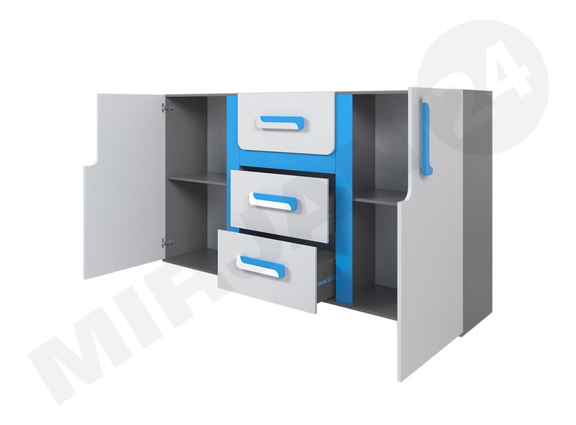 Namještaj za studentsku sobu Petanata XV (antracit + bijela)