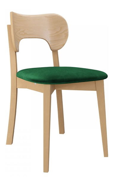 Jedálenská stolička KD 64 (buk + smaragdová) 