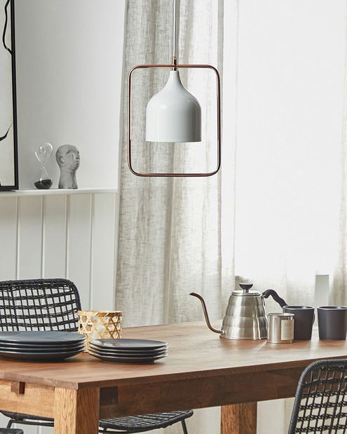 Lampă cu pandantiv Marlone (alb)