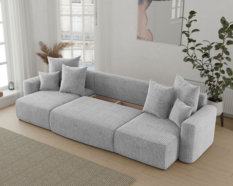 Rohová sedačka Denia U (svetlosivá)