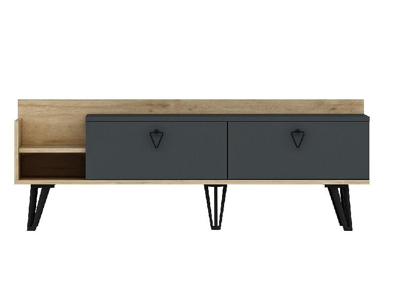 TV asztal/szekrény Limaka (tölgy + antracit) 