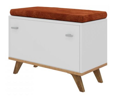 Botník Mirjan Tunbergia TN04 (biela + dub craft zlatý) (výpredaj)