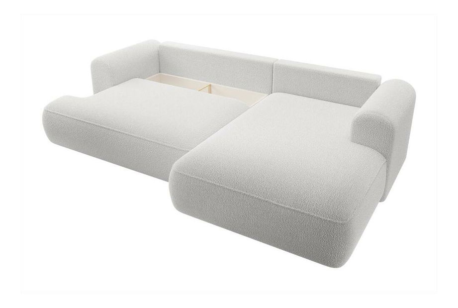 Sarokkanapé Olivo I (J) (világosszürke + fekete)