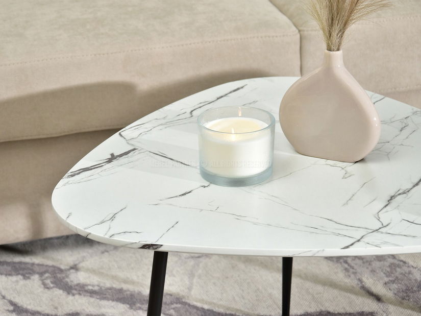 Măsuță de cafea Rossi Zest Xl (alb + negru)