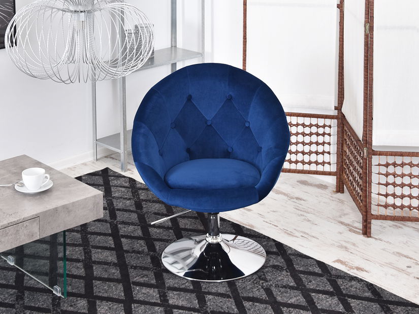 Kreslo Lush 3 (námornícka + zlatá)