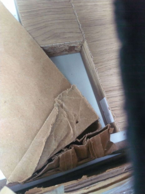 Măsuță TV/Dulap Damien (alb + nuc deschis) *resigilat