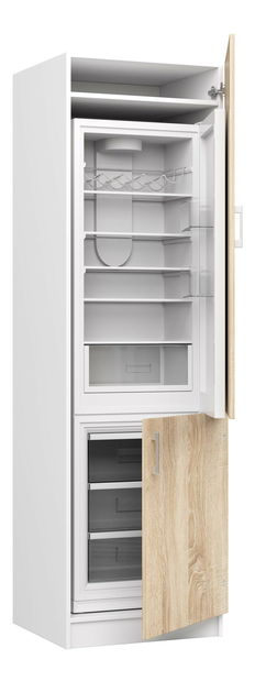 Dulap de bucătărie pentru alimente Lula S60LO (alb + stejar sonoma)