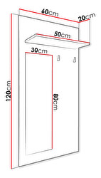 Vešiakový panel Talbergia TN06 (Biela)