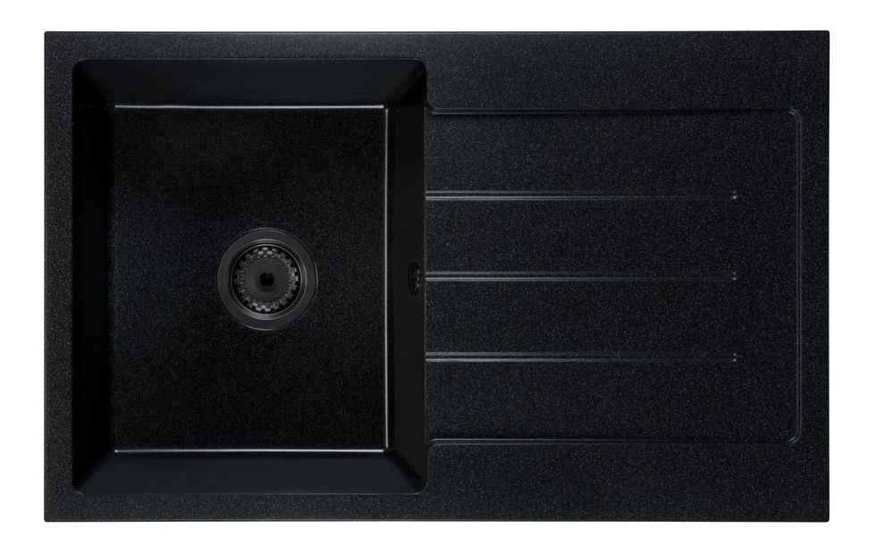 Kuchynský drez Ruxom (čierna + textúra) (s 1 otvorom pre batériu) (P)