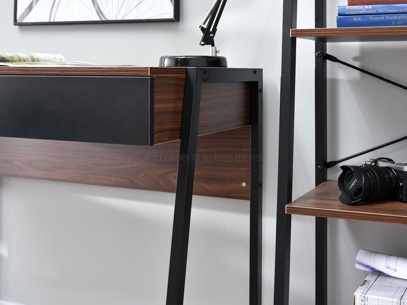 PC stolík Norway (orech tmavý + čierna)