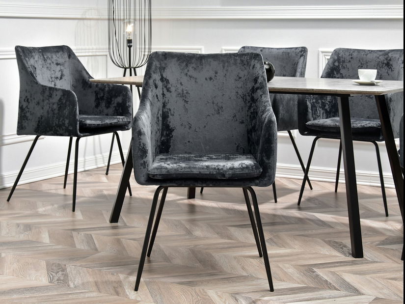 Jedálenská stolička Duplica (grafitová + čierna)