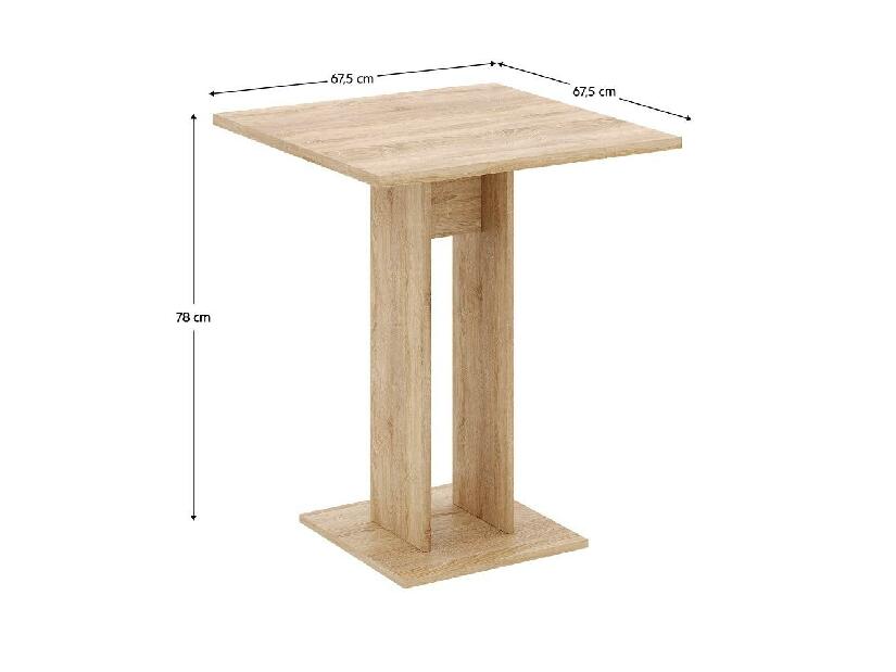 Blagovaonski stol na razvlačenje Exolon (hrast artisan + antracit) (za 6 do 8 osoba)