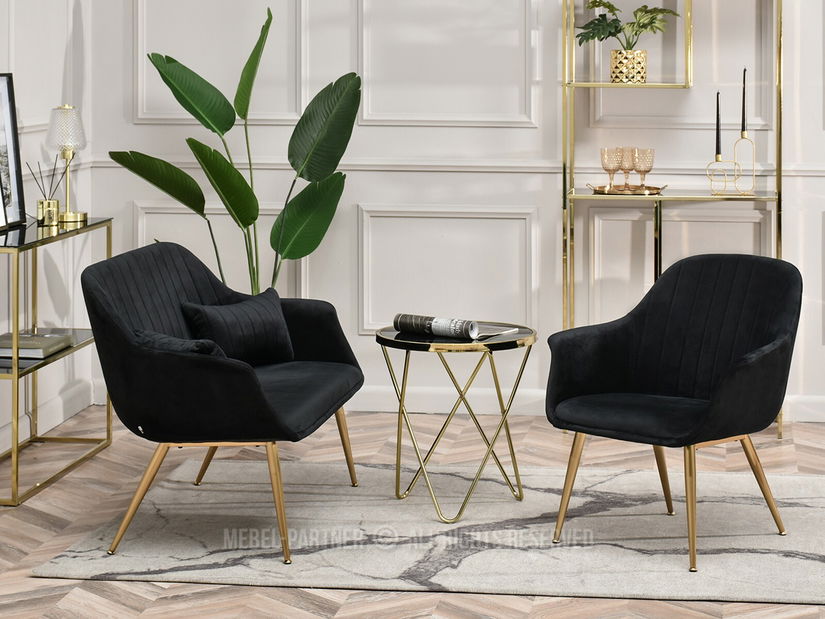 Pohovka Osmol S (čierna + zlatá)