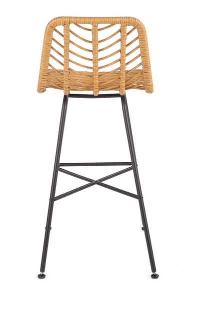 Scaun tip bar Herschel (natural + negru)