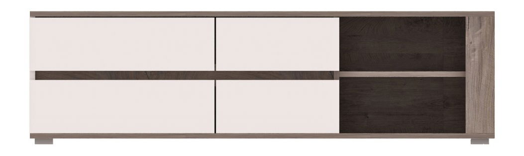 Tv asztal Aren AS2 (enderein tölgy + fényes fehér)