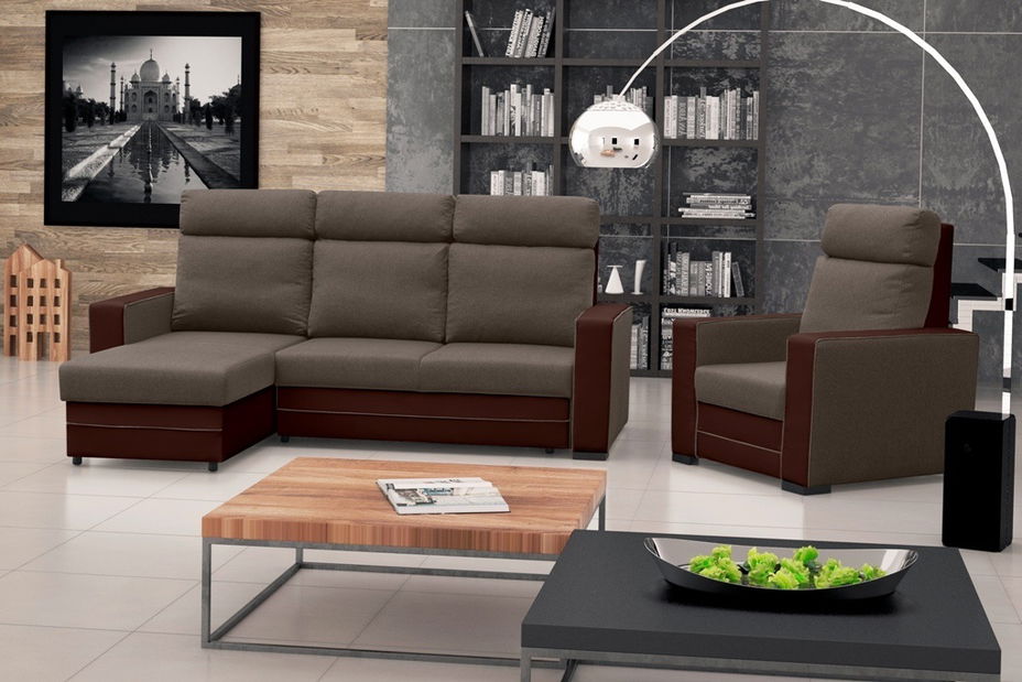 Kutna garnitura- Maurita (tamnosmeđa) (L)