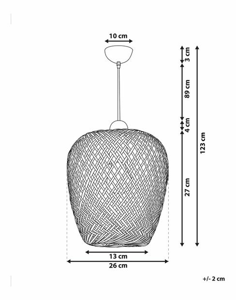 Závesná lampa BEMO (svetlé drevo)