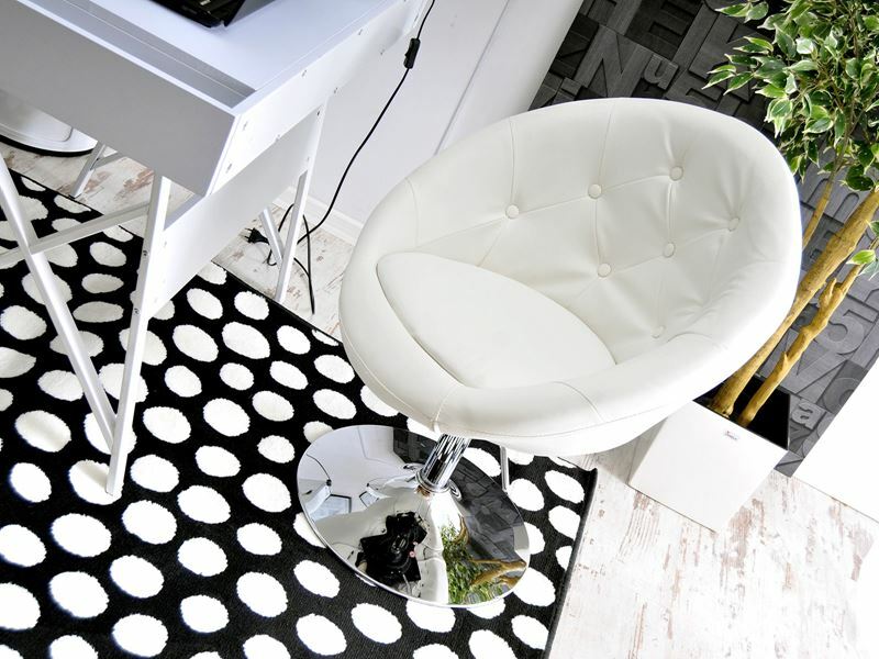 Fotoliu – Mebel partner – Lush 3 (alb + negru) *lichidare stoc