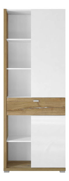 Comodă Laree Typ 12 (Stejar flagstaff + Alb lucios)