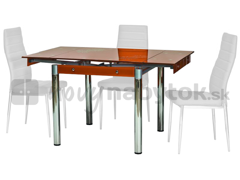 Jedálenský stôl GD-082 oranžový (pre 4 osoby)