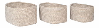 Set de 3 coșuri Cerelina (bej)
