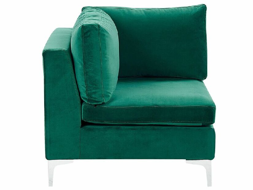 Rohová sedačka EVENA (zelená) (pre 4 osoby) (s taburetkou) (L)