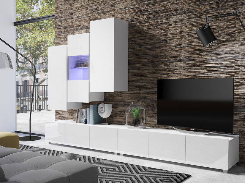 Mobilier living Calabria C17 (Alb) (fără iluminat)