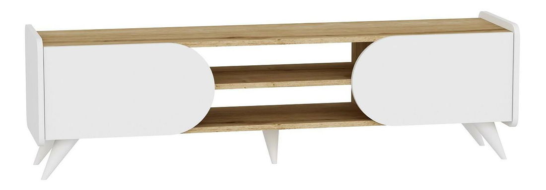 TV stolík/skrinka Kakulu 3 (dub zafírový + biela) 
