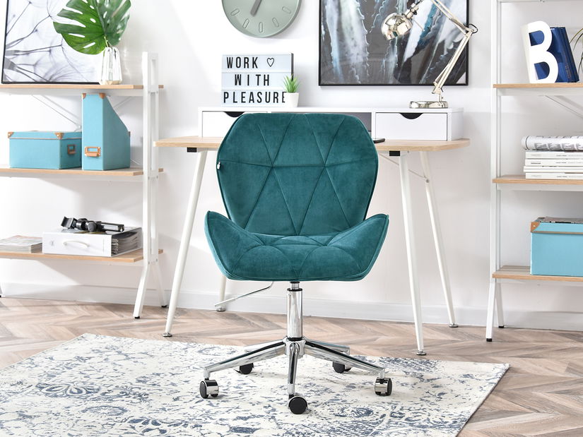 Fotoliu Velma M (turcoaz + crom)