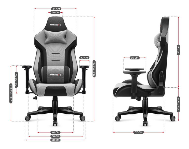 Fotoliu gaming Fusion 7.6 (negru + gri)