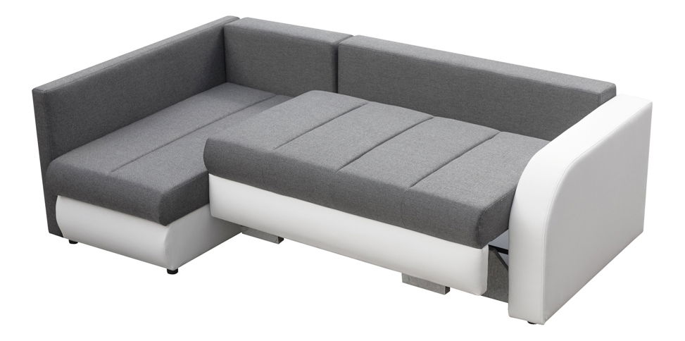 Rohová sedačka Rubella (sivá + biela) (L)
