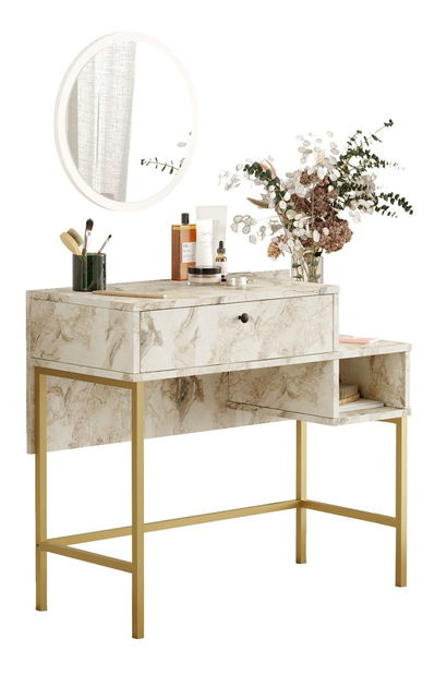 Măsuță de toaletă Vega 31 (alb + auriu) *vânzare