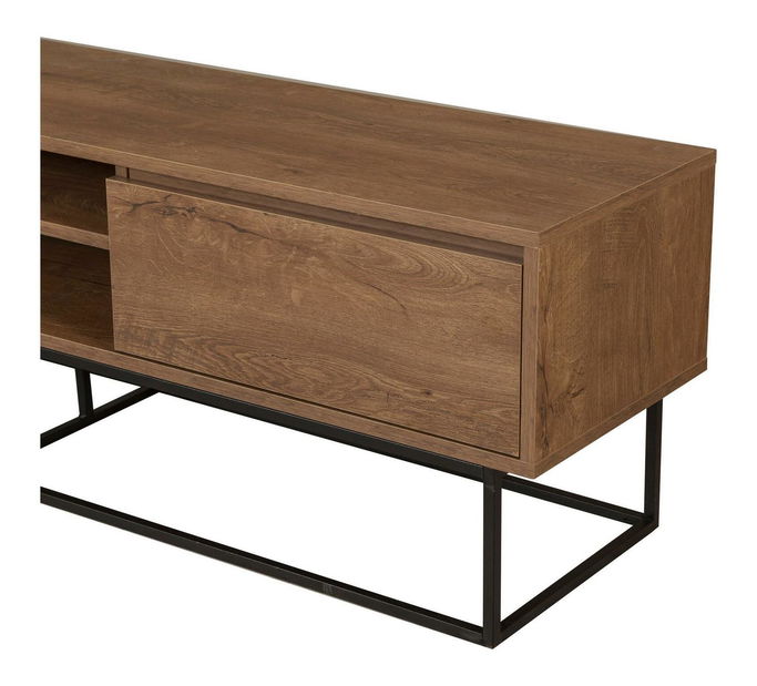 Súprava nábytku do obývacej izby Laxi 27 (orech + čierna)