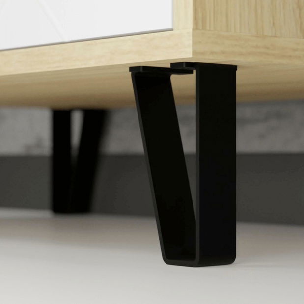 Komoda Baiano (hrast artisan + bijela) 