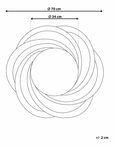 Oglindă de perete Tisifona (argintiu) 