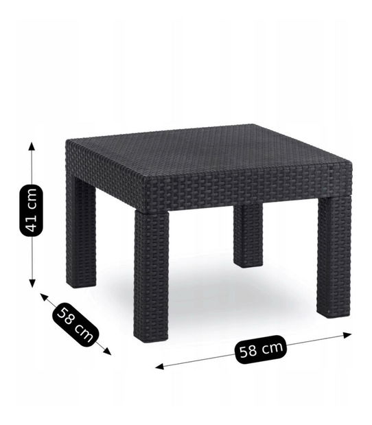 Set mobilier de grădină Filologia (negru) (pentru 2 persoane)