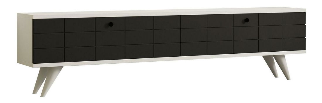 TV asztal/szekrény Butepe (antracit + fehér) 