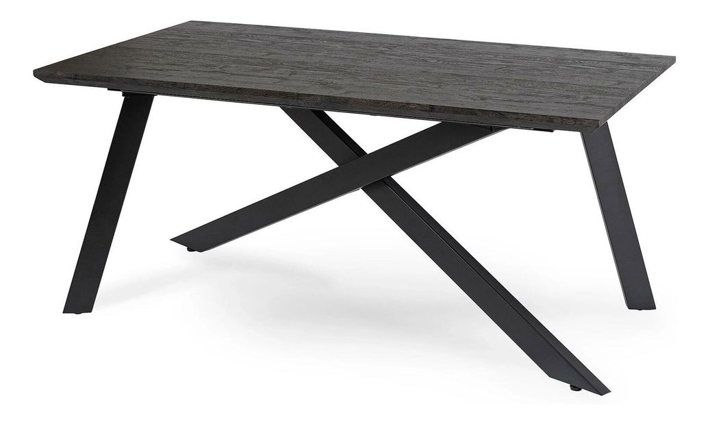 Masă sufragerie extensibilă Hinchandose (negru) (pentru 6-10 persoane)