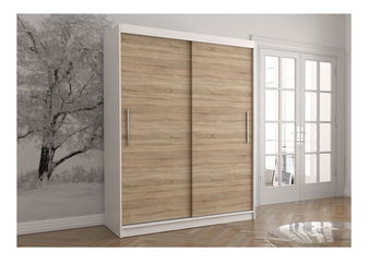 Ormar za garderobu Viola 04 (bijela + hrast sonoma)