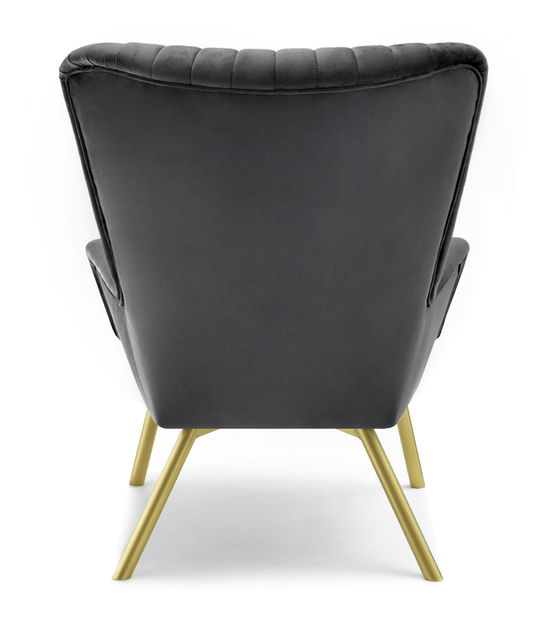 Relaxačné kreslo Lanzaris (grafitová + zlatá)