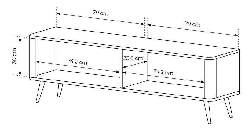 TV asztal/szekrény Lethe II (fekete)