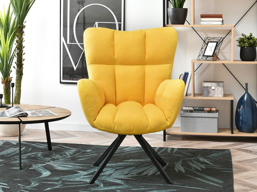 Kreslo Kikino X (žltá + čierna)