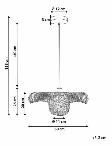 Závesné svietidlo Belladonna (svetlé drevo)