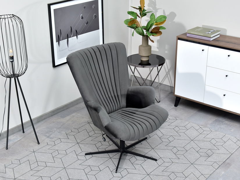 Relaxačné kreslo Elesenta (grafit + čierna)