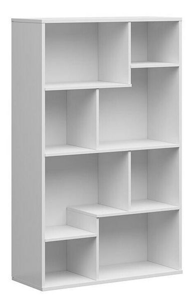 Regál BRW Tetrix 19 (lesk biely) 